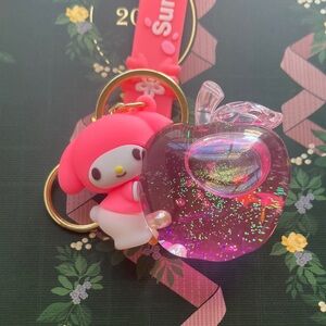 My Melody holding Apple glitter filled